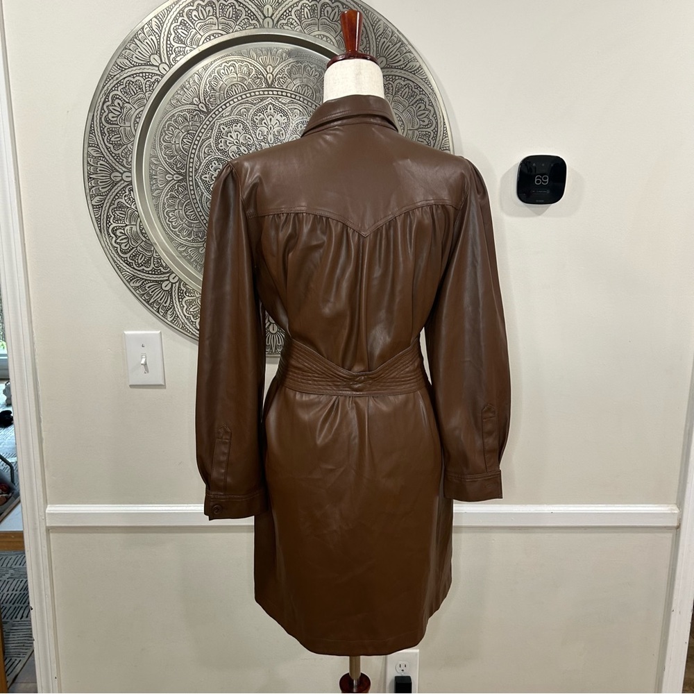 NWT $99 BB Dakota Steve Madden Brown faux leather jacket - Size L - Picture 6 of 10